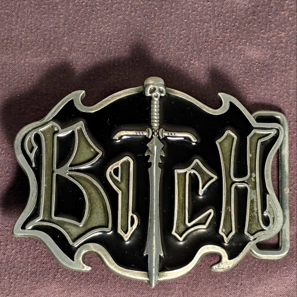 Sexy Skull Biker Motorcycle BXXch Belt Buckle
